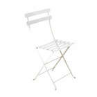Chaise de jardin pliante BISTRO blanche en acier - 38x42x82 cm